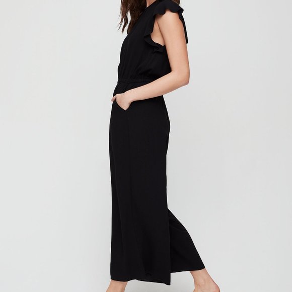 Aritzia WILFRED Fleurette Crepe Wide Leg Jumpsuit - Picture 2 of 14